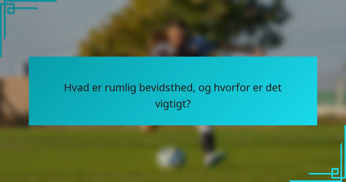 Hvad er rumlig bevidsthed, og hvorfor er det vigtigt?