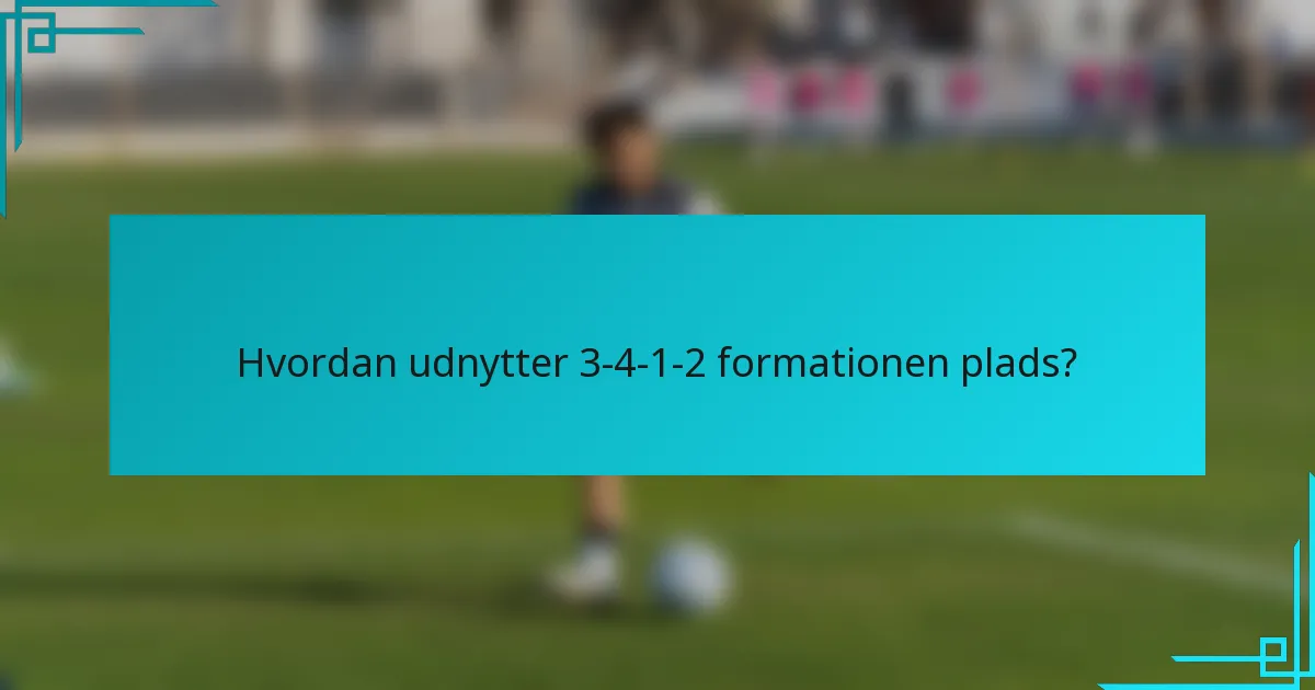 Hvordan udnytter 3-4-1-2 formationen plads?